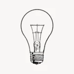 Light bulb collage element vector